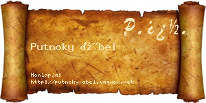 Putnoky Ábel névjegykártya